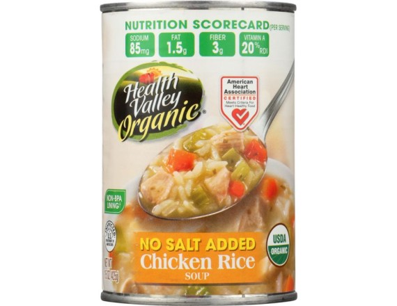 health valley organic chicken rice soup 15oz
