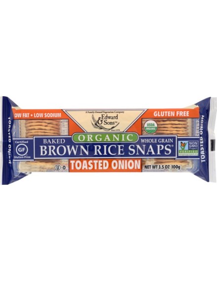 Edward & Sons Brown Rice Snaps Toasted Onion