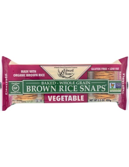 Edward & Sons Baked Brown Rice Snaps Vegetable