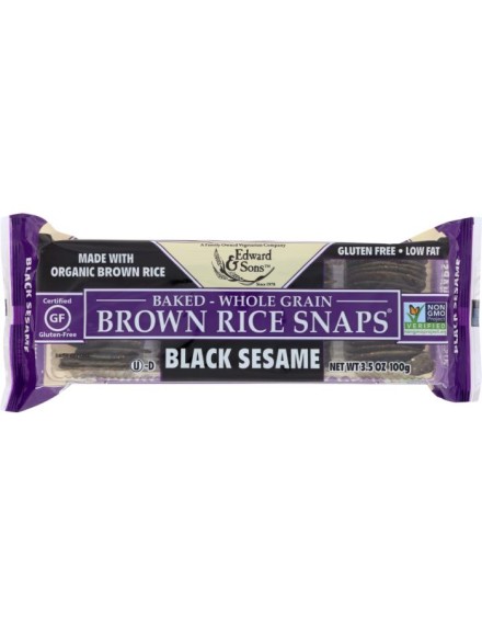 Edward And Sons Brown Rice Snaps Black Sesame