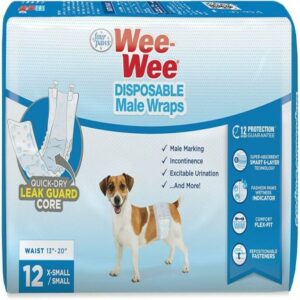 Wee Wee Disposable Male Dog Wraps