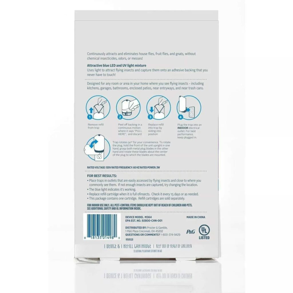 Electric Flying Insect Trap Starter Kit Zevo Mosquito Killer Fruit