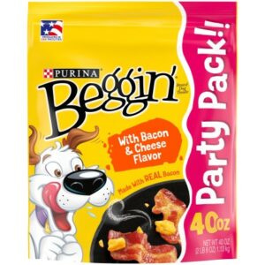 Purina Beggin' Strips With Real Meat Dog Training Treats With Bacon and Cheese Flavors
